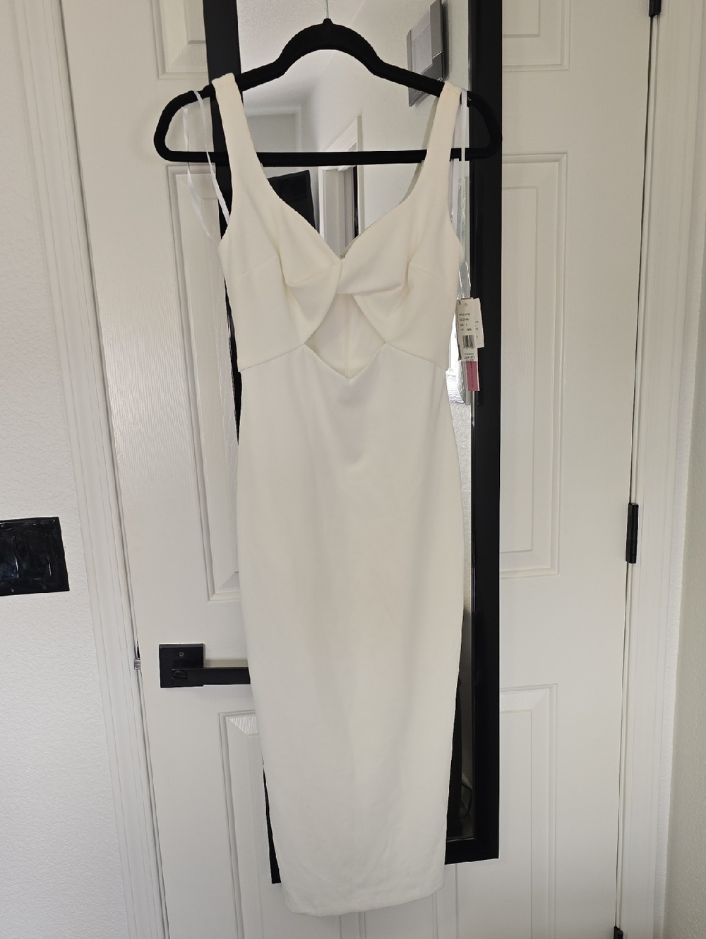 Aqua Elegant White Sleeveless Midi Dress Sz 2 Nwt